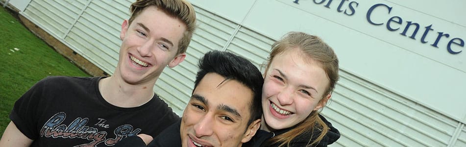 BTEC in Sport - team outside sports centre